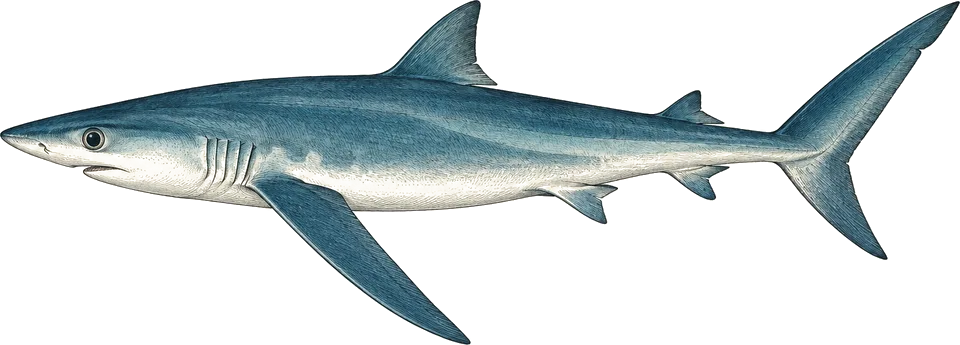 Illustration of a blue shark