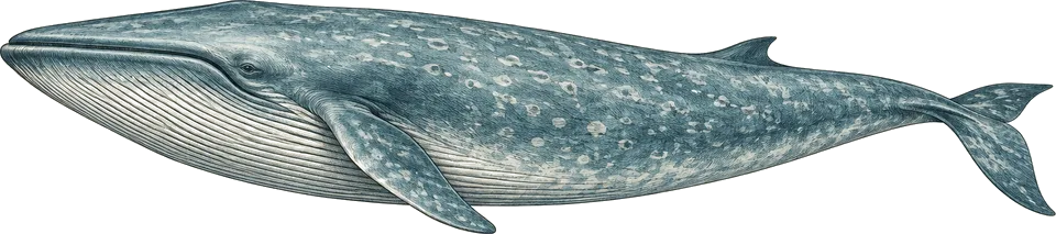 Illustration of a blue whale