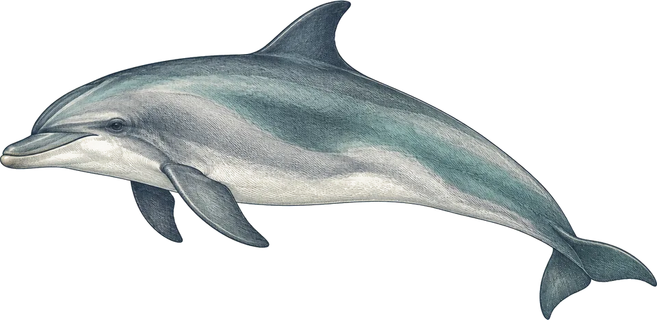 Illustration of a bottlenose dolphin