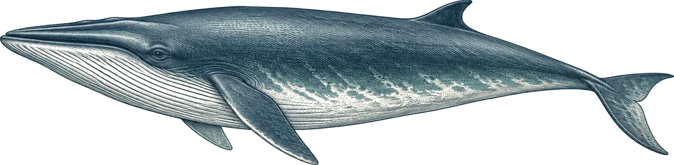 Illustration of a Bryde's whale
