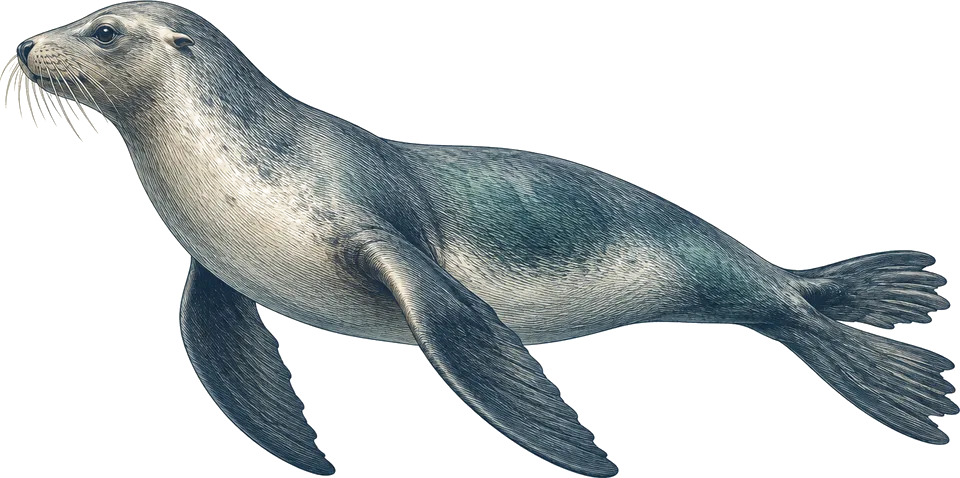 Illustration of a California sea lion