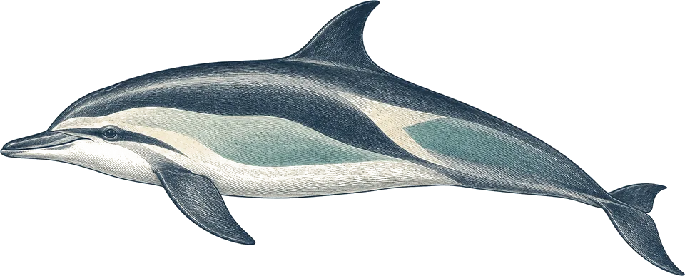 Illustration of a common dolphin