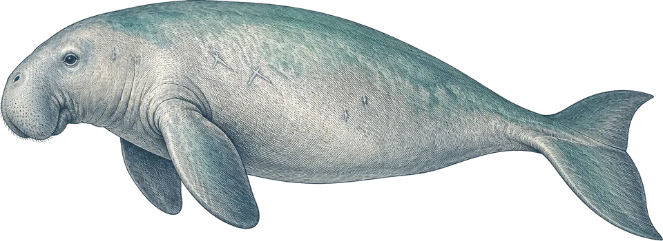 Illustration of a dugong