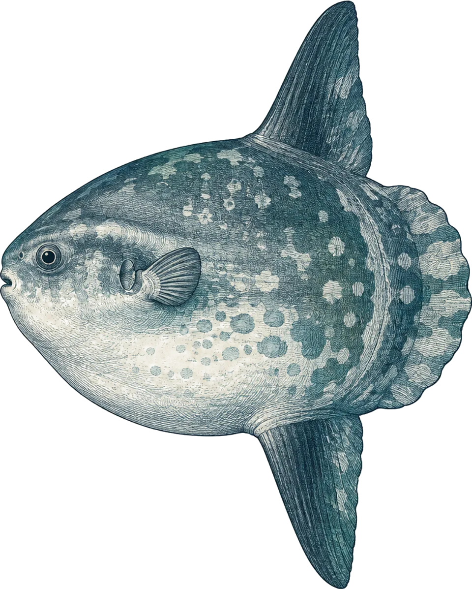 Illustration of an ocean sunfish