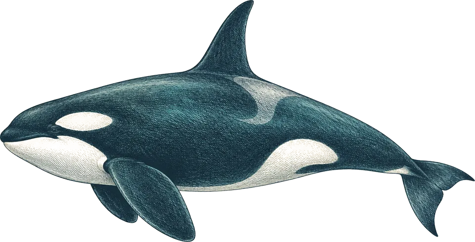 Illustration of an orca