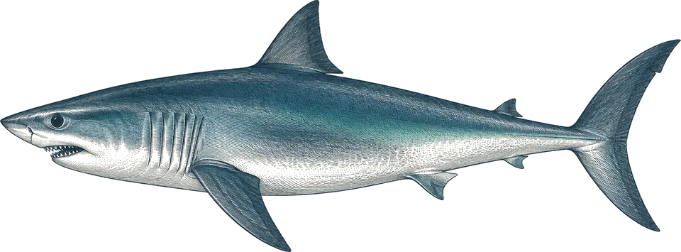 Illustration of a shortfin mako