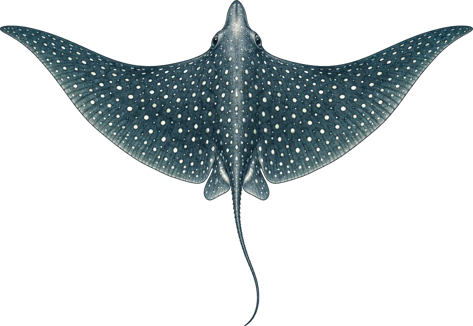 Illustration of a spotted eagle ray