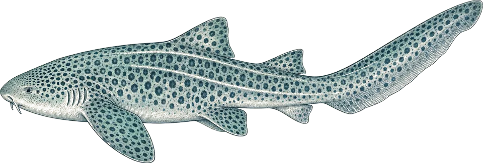 Illustration of a zebra shark